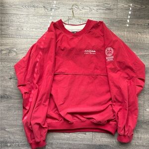 Antigua Red Crewneck Sweater with Embroidered Detail